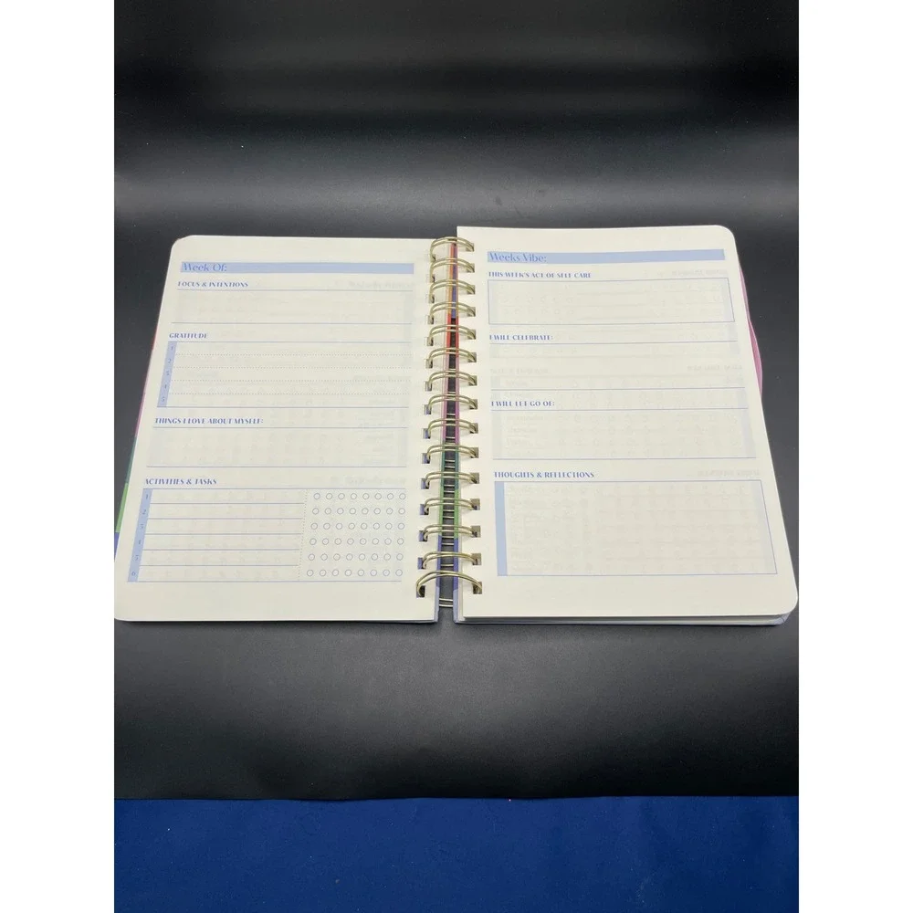 Spritz Guided Journal Rainbow Don't Stress Do Your Best Wellness Planner 8x6.5